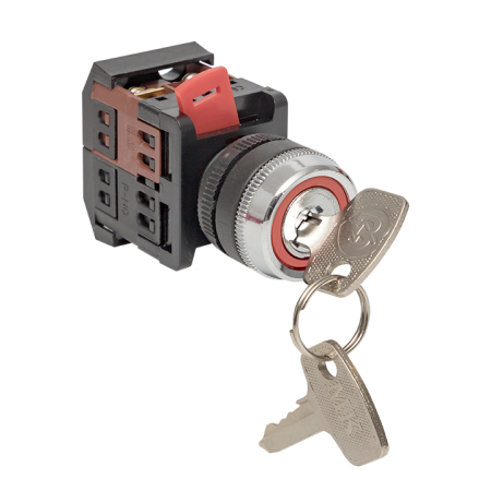 Переключатель АKS-22 черный c замком NO+NC EKF PROxima