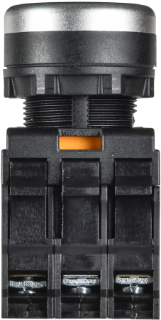 Кнопка с подсвет. и фикс. d=22мм 1NO+1NC жёлтая MASTER IEK