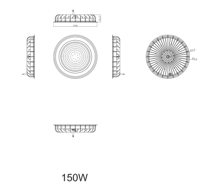 SPP-402-0-50K-150 ЭРА Cветильник cветодиодный подвесной IP65 150Вт 15000Лм 5000К Кп<2% КСС Д DOB