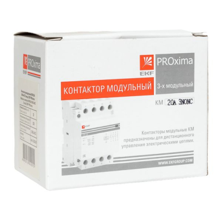 Контактор модульный КМ 20А 3NО+NC (3 мод.) EKF PROxima