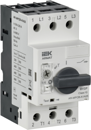 ARMAT Авт. выкл. защиты двигателя A1 GV2P 0,16-0,25А IEK