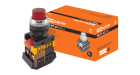 Кнопка ABLFP-22 красный d22мм неон/230В 1з+1р TDM