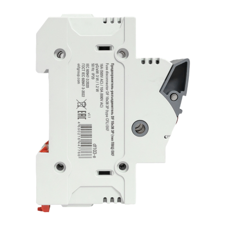 Предохранитель-разъединитель DF 10х38 3Р (тип ПВЦ)  EKF