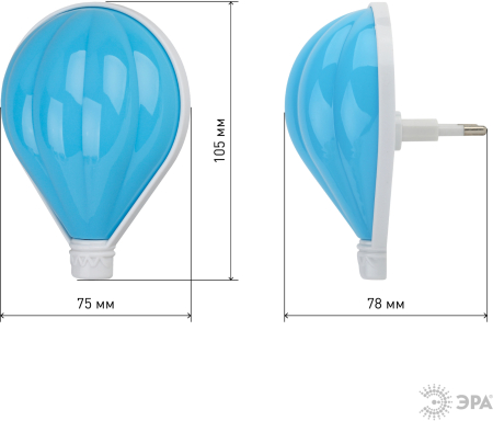 ЭРА ночник NN-607-LS-BU синий
