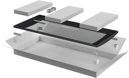 ITK LINEA N Дверь перфорированная 600мм шкафа 42U чер.