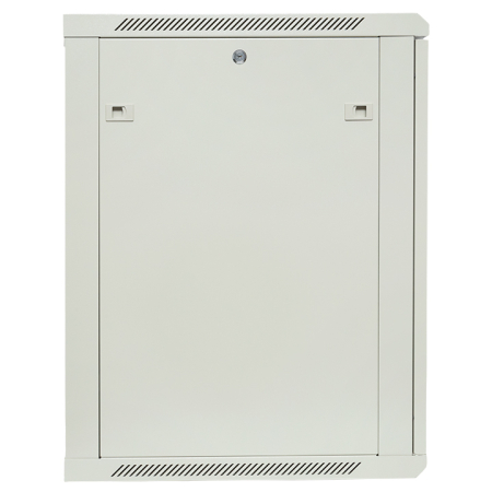 Шкаф настенный 19" TERACOM PRO 15U 600х600 мм дверь стеклянная с замком-ручкой серый