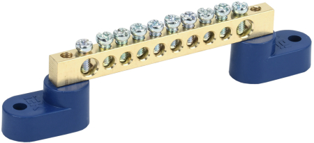 Шина N "ноль" на двух угловых изол ШНИ-6х9-10-У2-С IEK