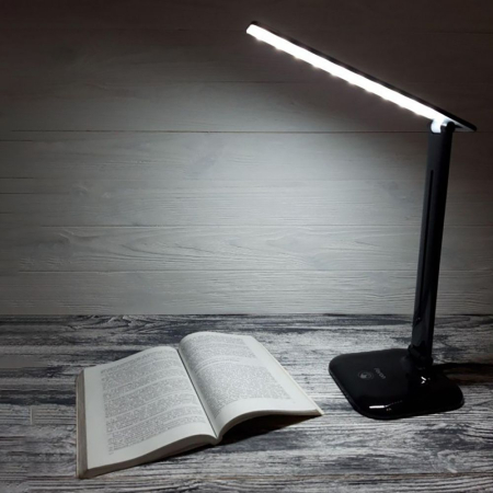 Настольный светодиодный светильник Feron DE1725 10W, 4000K, 100-240V, черный