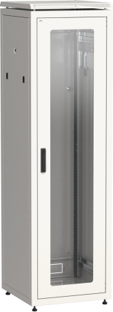 ITK Шкаф сетевой 19" LINEA N 47U 600х800 мм стеклянная передняя дверь, задняя металлическая серый