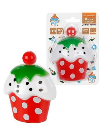 Ночник "Кекс" с выключателем, 0,5 Вт, 220 В Народный