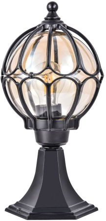 Светильник садово-парковый Feron PL3704  круглый на постамент 60W 230V E27, черный