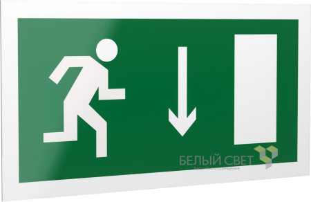 Двухсторонний рассеиватель BS-DR-4,E09 "Указатель двери эв, выхода (прав,)"