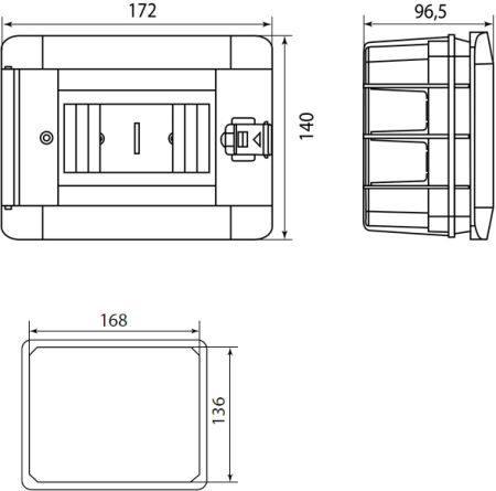 Бокс ЩРВ-Пм-6 модулей встраиваемый пластик IP41 TDM