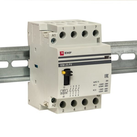 Контактор модульный КМ РУ 63А 4NO (3 мод.) EKF PROxima