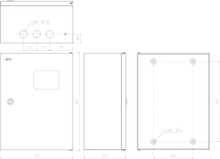ЭРА SIMPLE ЩУ 3-1-0 76 У1 IP54 (395x310x155) (56)