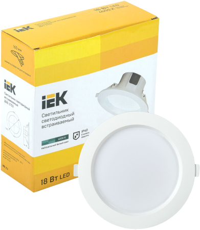 Светильник LED ДВО 1703 белый круг 18Вт 4000K IP40 IEK