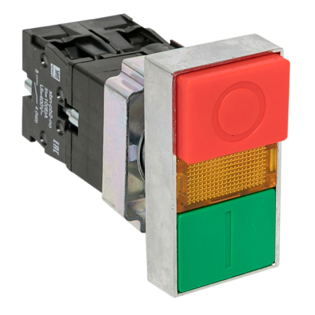 Кнопка  LAY5-BW8465 "I-O" прямоугольная 230В NO+NC EKF PROxima