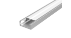 Алюминиевый профиль для LED ленты с рассеивателем опал накладной 2000х24х11 мм (максимальная ширина 