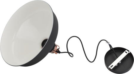 Подвес PL2 BK/RC  ЭРА металл, E27, max 60W, d300 мм, шагрень черный/медь