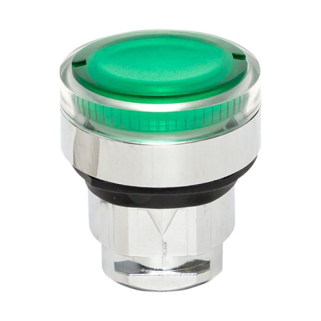 Исполнительный механизм кнопки XB4 зеленый плоский возвратный без фиксации, с подсветкой EKF PROxima