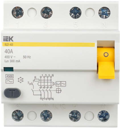 УЗО ВД1-63 4Р 40А 300мА IEK