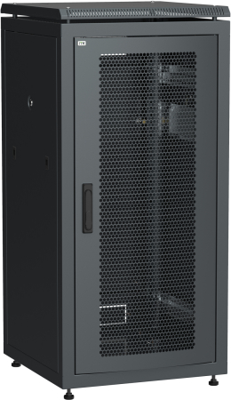 ITK Шкаф сетевой 19" LINEA N 28U 600х800 мм перфорированная передняя дверь черный