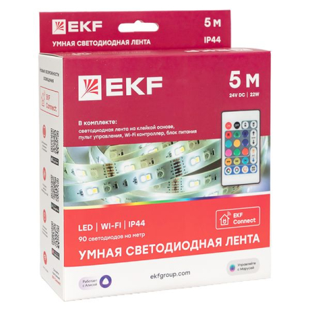 Умная светодиодная лента EKF Connect RGBW 5m