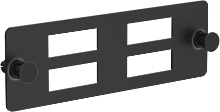 ITK Планка для 4-х адаптеров оптических SC-Duplex черная