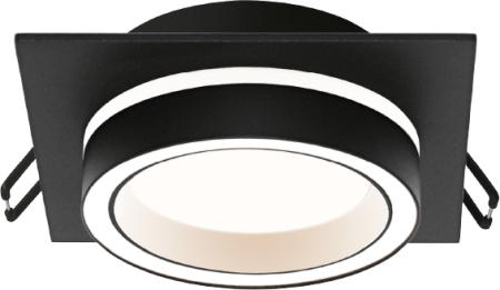 Встраиваемый cветильник WOLTA WDL-GX53/06BL-S IP20 под лампу GX53 квадратный Чёрный LUCE 105x105x35 1/50