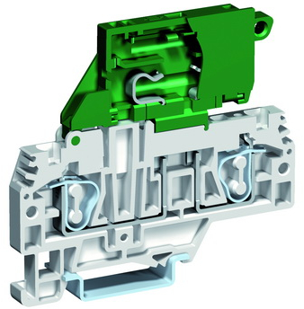 Держатель предохранителя 5x20. Пружина. 4 кв. мм. Серый. С диодным индикатором на 12-48 вольт (AC/DC).