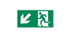пиктограмма "ФИГУРА / СТРЕЛКА ВЛЕВО ВНИЗ" 300х150мм для аварийно-эвакуационного светильника Vision/I пиктограмма "ФИГУРА / СТРЕЛКА ВЛЕВО ВНИЗ" 300х150мм для аварийно-эвакуационного светильника Vision/I