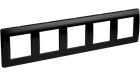 Рамка на 2+2+2+2+2 модуля (пятиместная), черная Рамка на 2+2+2+2+2 модуля (пятиместная), черная