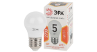 Лампа светодиодная Эра LED P45-5W-827-E27 (диод, шар, 5Вт, тепл, E27)