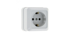 Рим Розетка 1-местная 16А с заземлением белая EKF Рим Розетка 1-местная 16А с заземлением белая EKF
