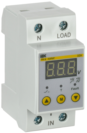 Реле напряжения РН-д однофазное 36мм 32А IEK