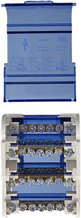 Шины на DIN-рейку в корпусе (кросс-модуль) ШНК 4х7 3L+PEN ИЭК