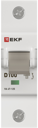 Автоматический выключатель 1P 100А (D) 15кА ВА 47-125 EKF PROxima