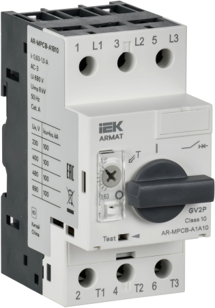 ARMAT Авт. выкл. защиты двигателя A1 GV2P 0,63-1А IEK
