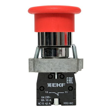Кнопка BC42 грибок красная NC EKF PROxima