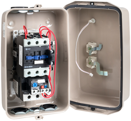 Пускатель в корпусе IP65 КМЭ 65А 400В с РТЭ и индикатором EKF PROxima