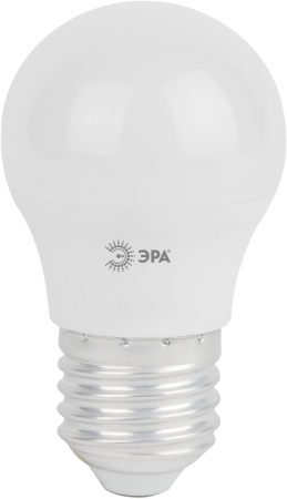 Лампа светодиодная Эра LED P45-9W-860-E27 (диод, шар, 9Вт, хол, E27)