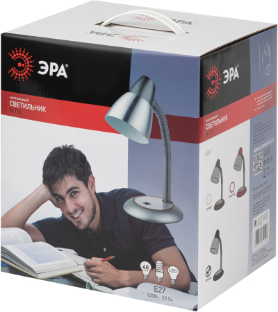 ЭРА наст.светильник N-115-E27-40W-BK черный