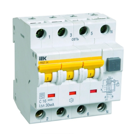 АВДТ 34 C50 30мА - Автоматический Выключатель Дифф. тока IEK