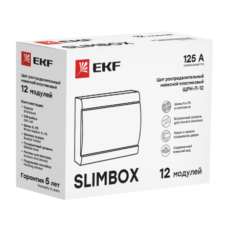 Щит распределительный ЩРН-П-12 "SlimBox" белая дверца IP41 EKF PROxima