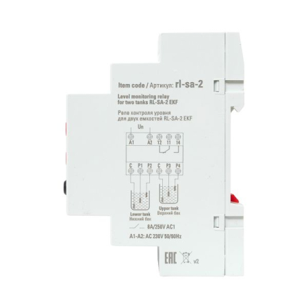 Реле контроля уровня для двух емкостей RL-SA-2 EKF PROxima