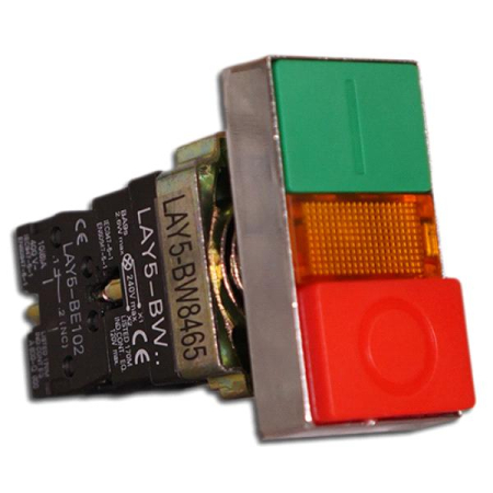 Кнопка управления LAY5-BW8465 "I-O" сдвоенная с подсветкой IEK