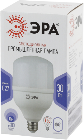 Лампы СВЕТОДИОДНЫЕ POWER LED POWER T100-30W-6500-E27  ЭРА (диод, колокол, 30Вт, хол, E27)