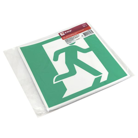 Знак "Выход здесь" (правосторонний) 200х200мм EKF PROxima