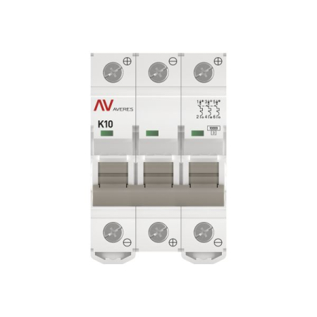 Выключатель автоматический AV-10 DC 3P 10A (K) 10kA EKF AVERES