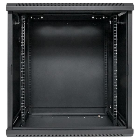 Шкаф настенный 19" TERACOM PRO 12U 600х450 мм дверь стеклянная с замком-ручкой чёрный